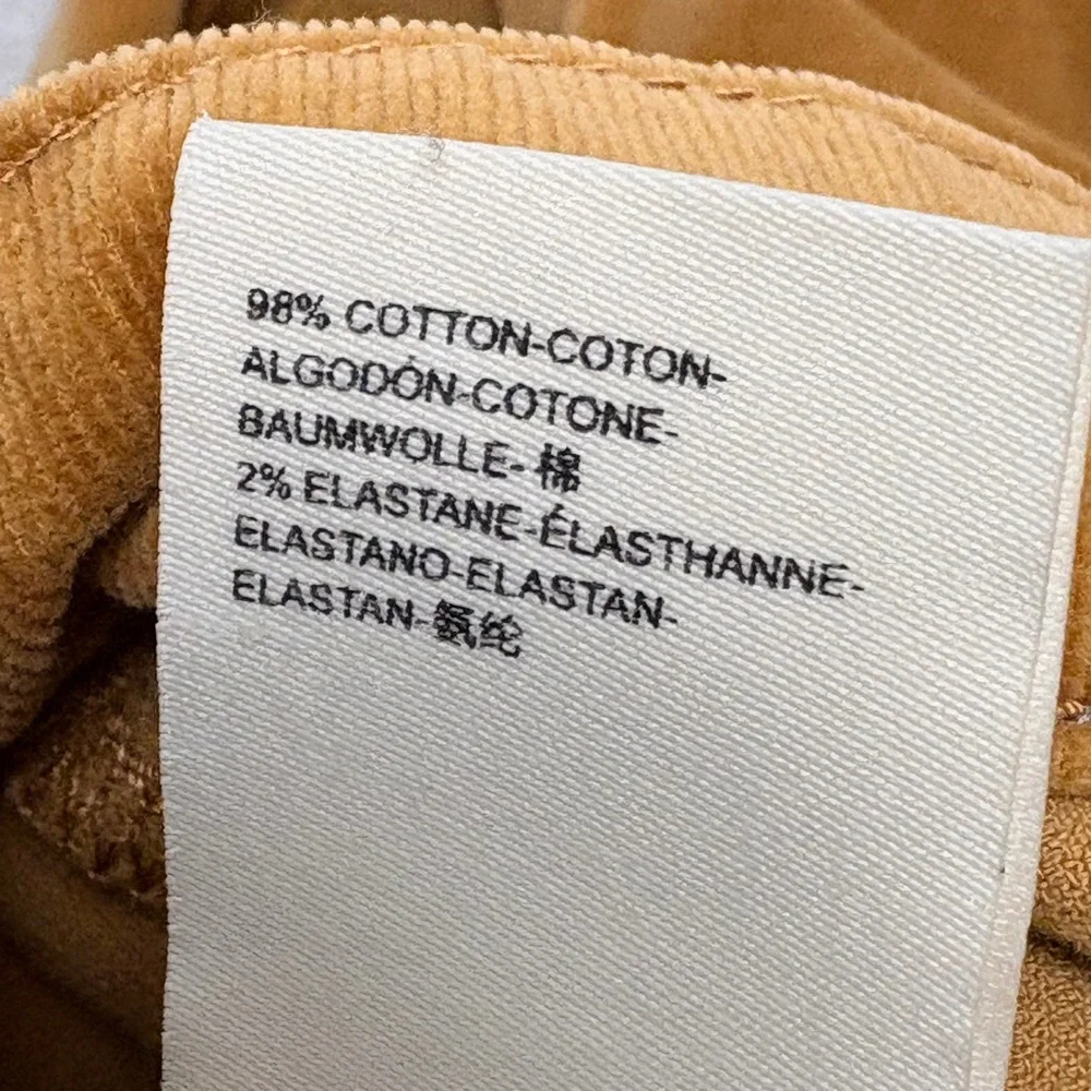 Anthropologie Pilcro High Rise Skinny Corduroy Pants Brown Button Fly Size 29